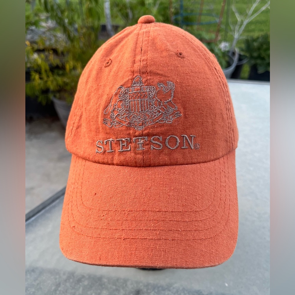 Stetson 150th anniversary cotton and linen baseball cap.